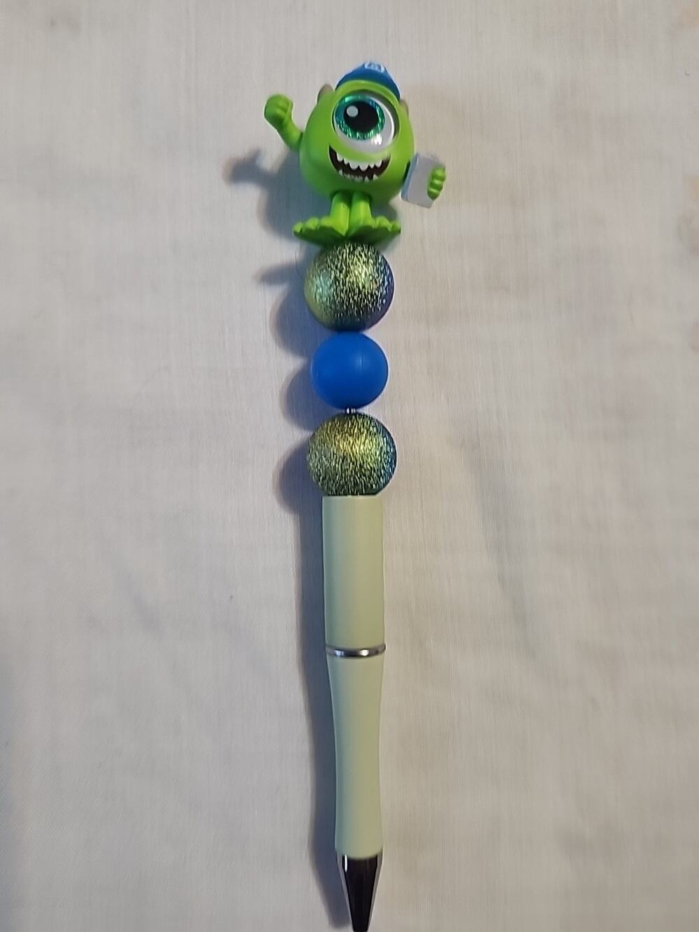 Bead Pen Disney Doorables Mike Wazowski Monsters Green Glitter Purple Blue